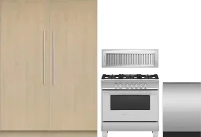 5 Piece Package Includes Refrigerator, Freezer, Range, Hood And Dishwasher
